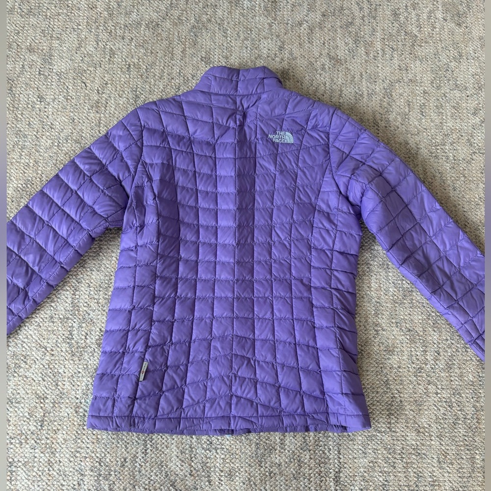 Purple North Face Puffer Coat - Youth Large
